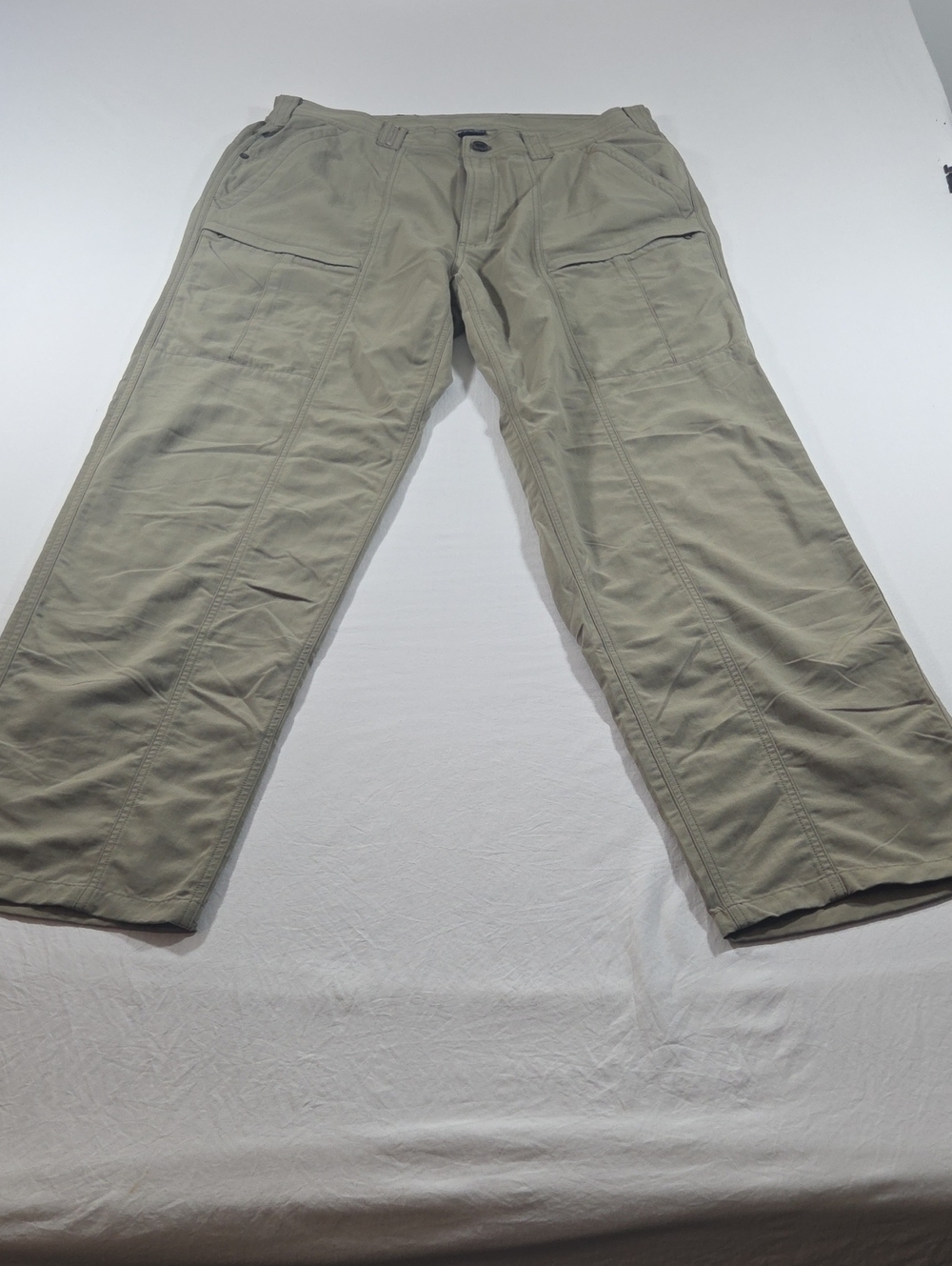EXOFFICIO Men's Light Beige Cargo Pants Utility Pockets Outdoors Camping Casual